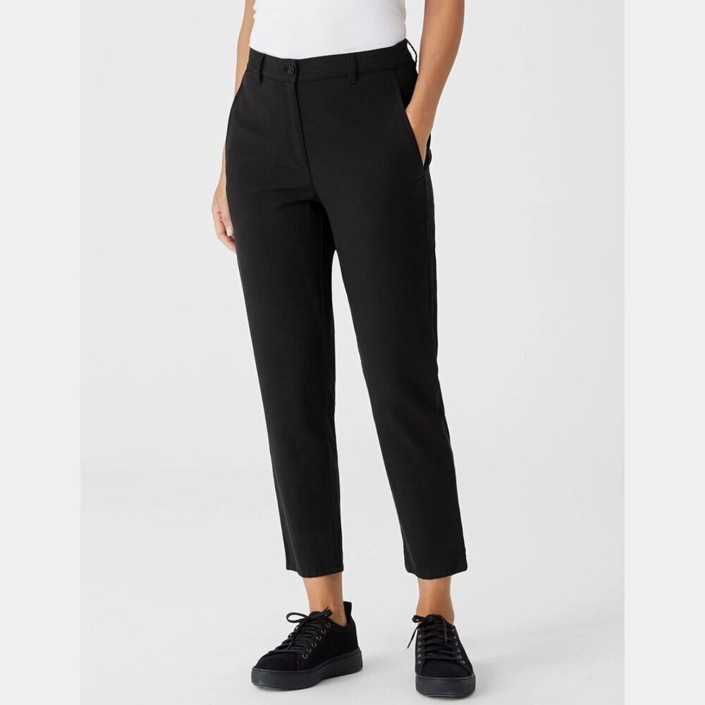 New! Eileen Fisher Sisuz Black Tapered Ankle Pants Size 22 - 54021